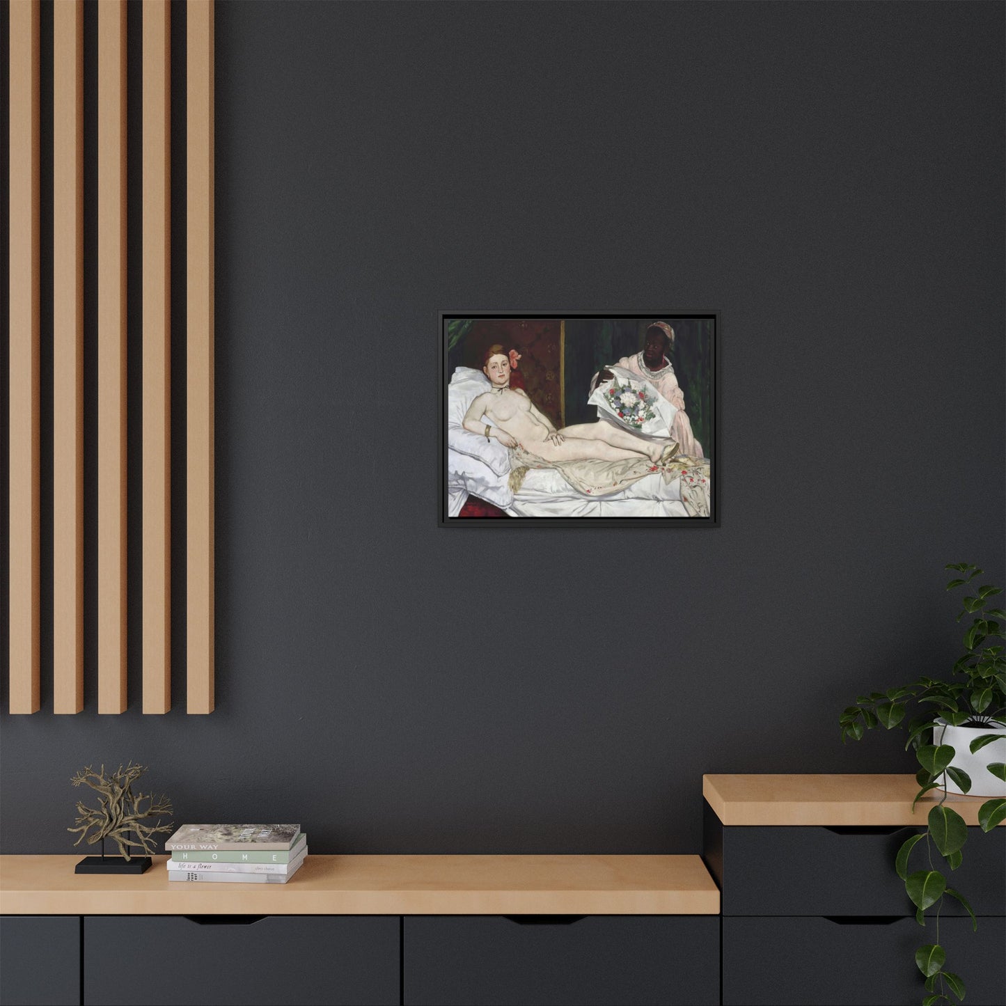 Manet, Édouard - Olympia (1870) - Matte Canvas, Framed