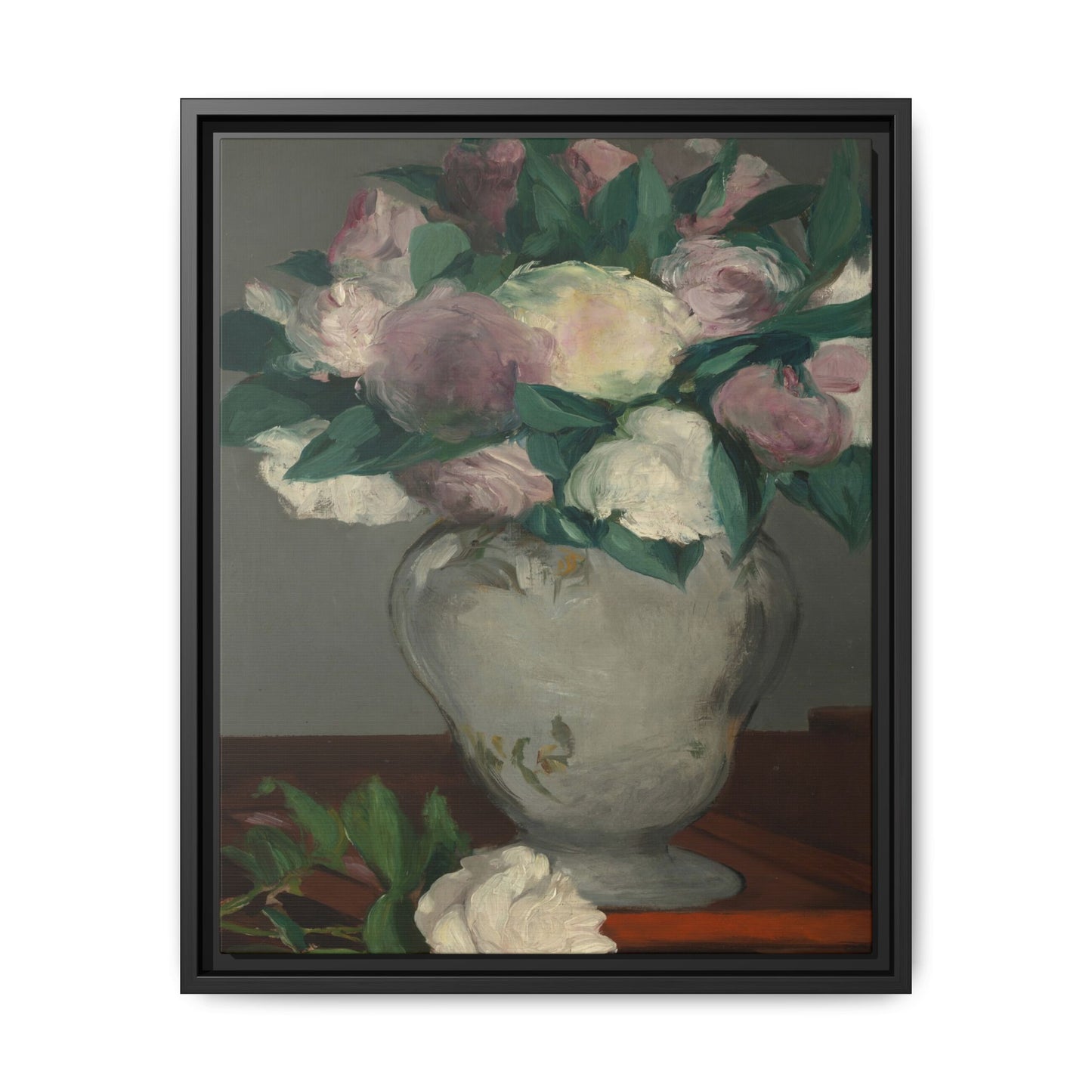 Manet, Édouard - Peonies (1864) - Matte Canvas, Framed