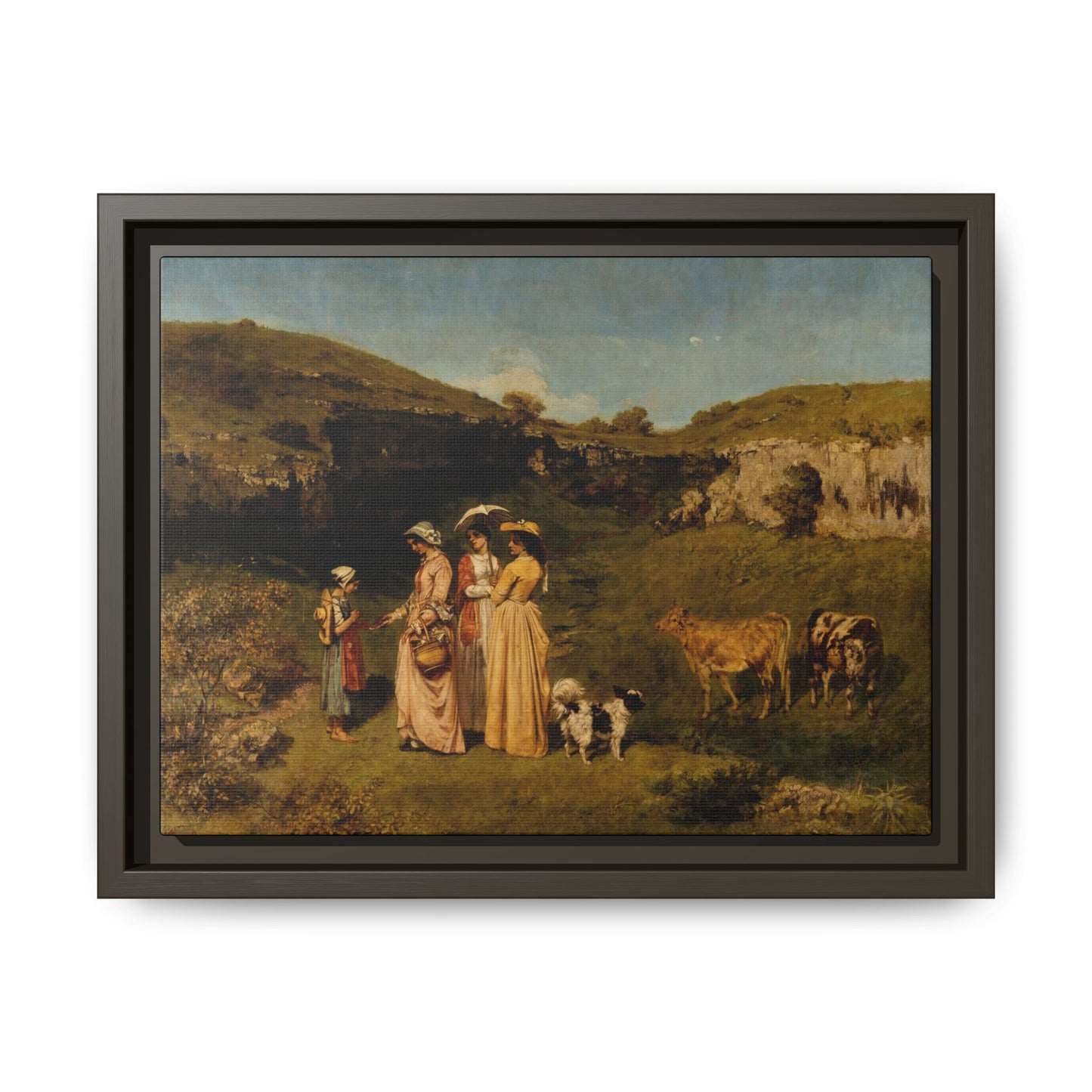 Courbet, Gustave - Young Ladies of the Village (1851) - Matte Canvas, Framed