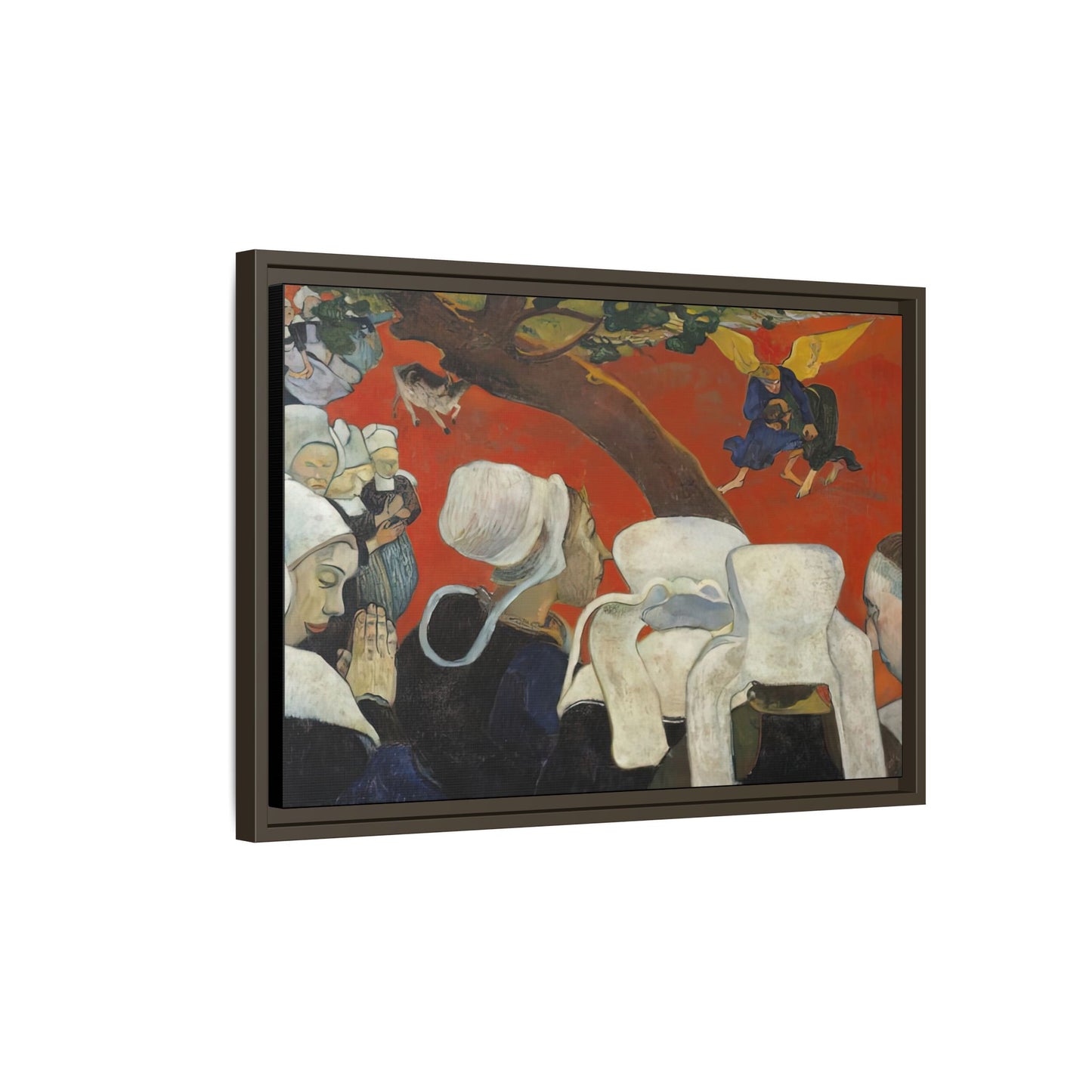 Gauguin, Paul - Vision of the Sermon (Jacob Wrestling with the Angel) (1888) - Matte Canvas, Framed