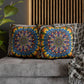Pacio, Adam - Emerald Arrows Mandala - Suede Square Pillowcase