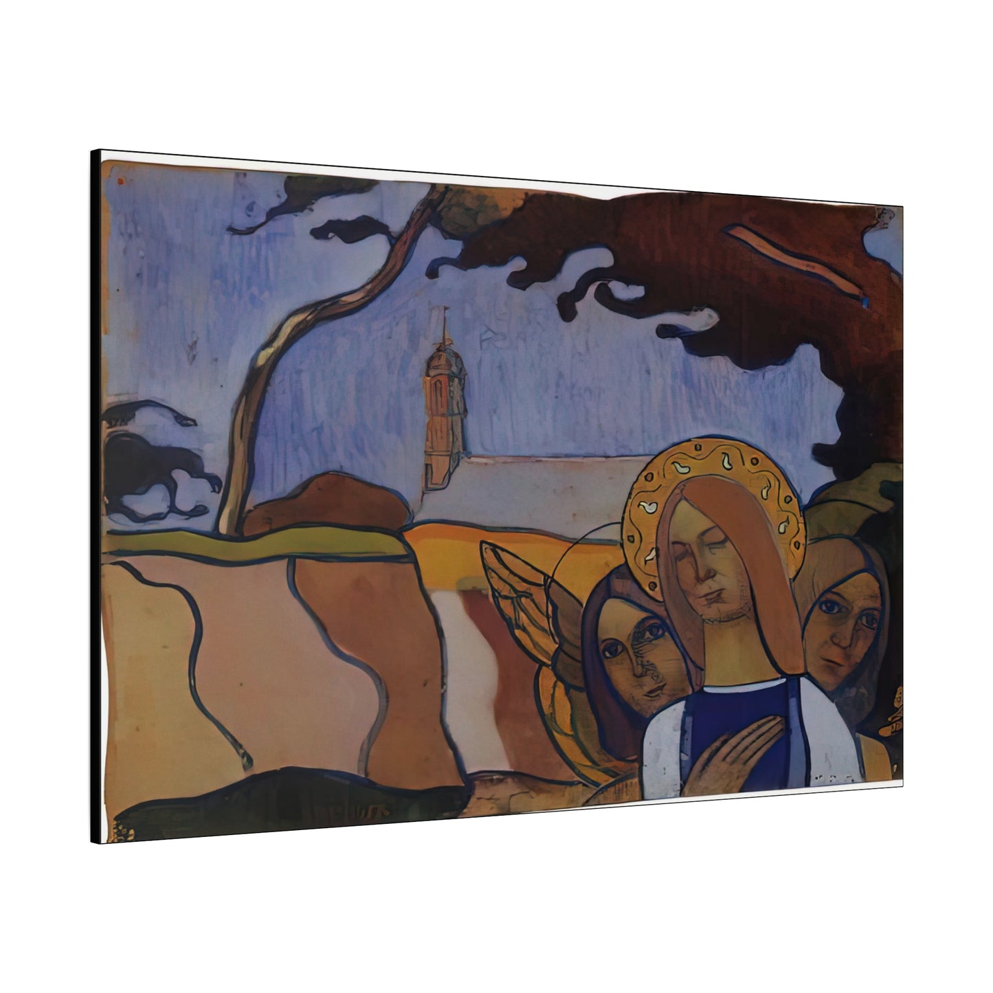 Filiger, Charles - Virgin and Two Angels (1895) - Canvas Block, unframed
