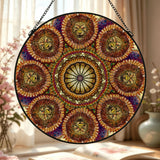 Lion Summer Mandala - Stained Glass Suncatcher