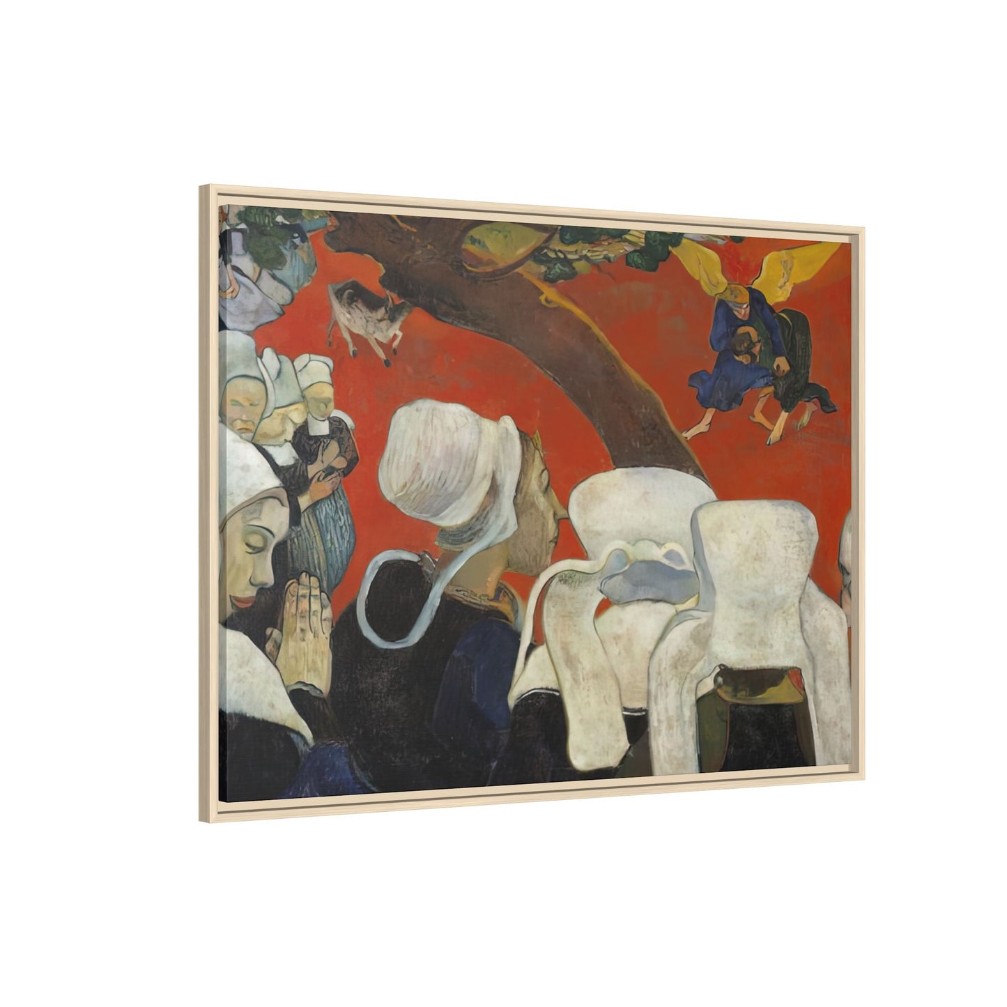 Gauguin, Paul - Vision of the Sermon (Jacob Wrestling with the Angel) (1888) - Matte Canvas, Framed