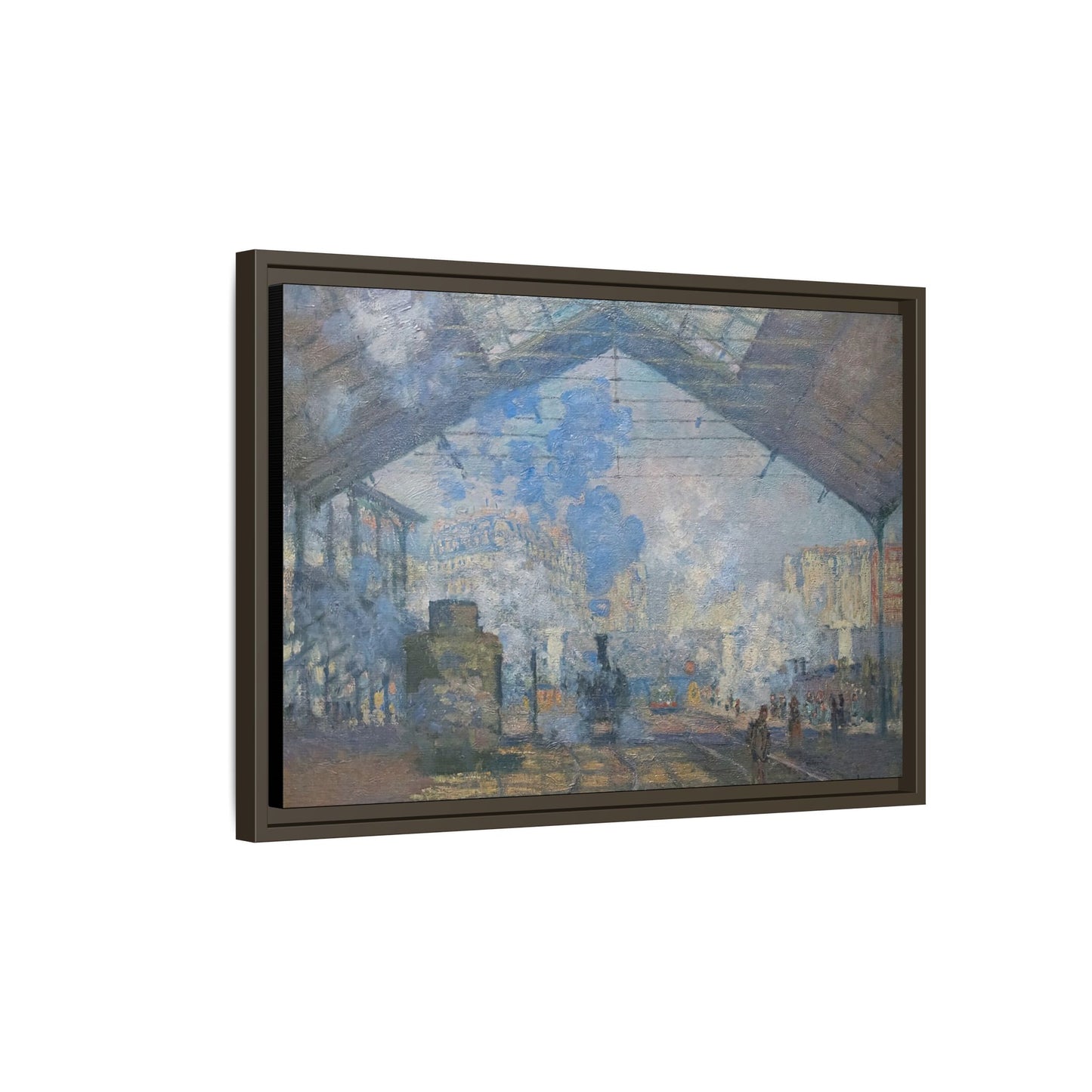 Monet, Claude - Le Gare Saint-Lazare (1877) - Matte Canvas, Framed