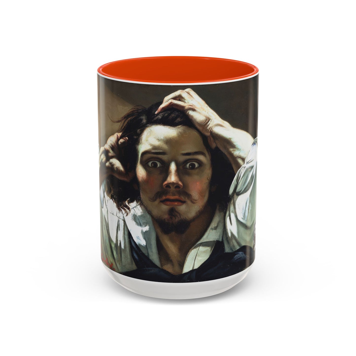 Courbet, Gustave - The Desperate Man (1843) - Colorful Accent Mugs