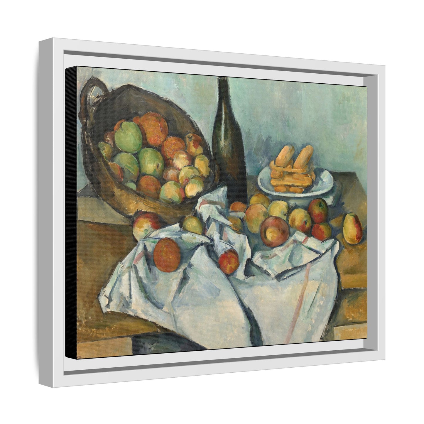 Cézanne, Paul - Basket of Apples (1893) - Matte Canvas, Framed