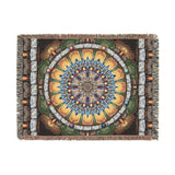 Emerald Arrows Mandala - Woven Blanket