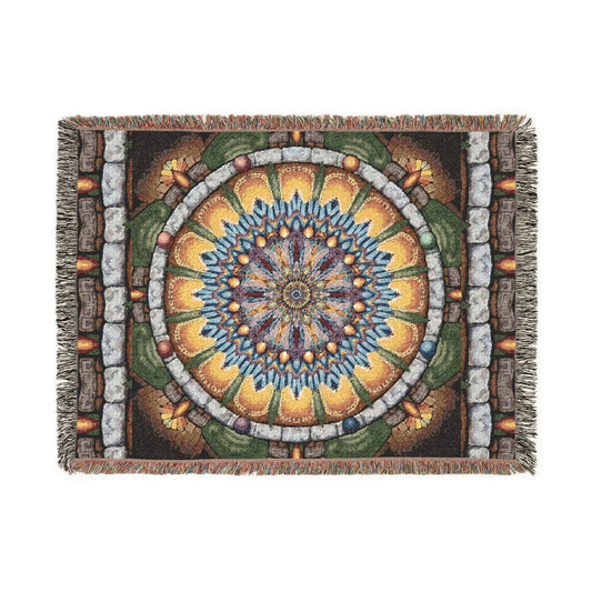 Pacio, Adam - Emerald Arrows Mandala - Woven Blanket