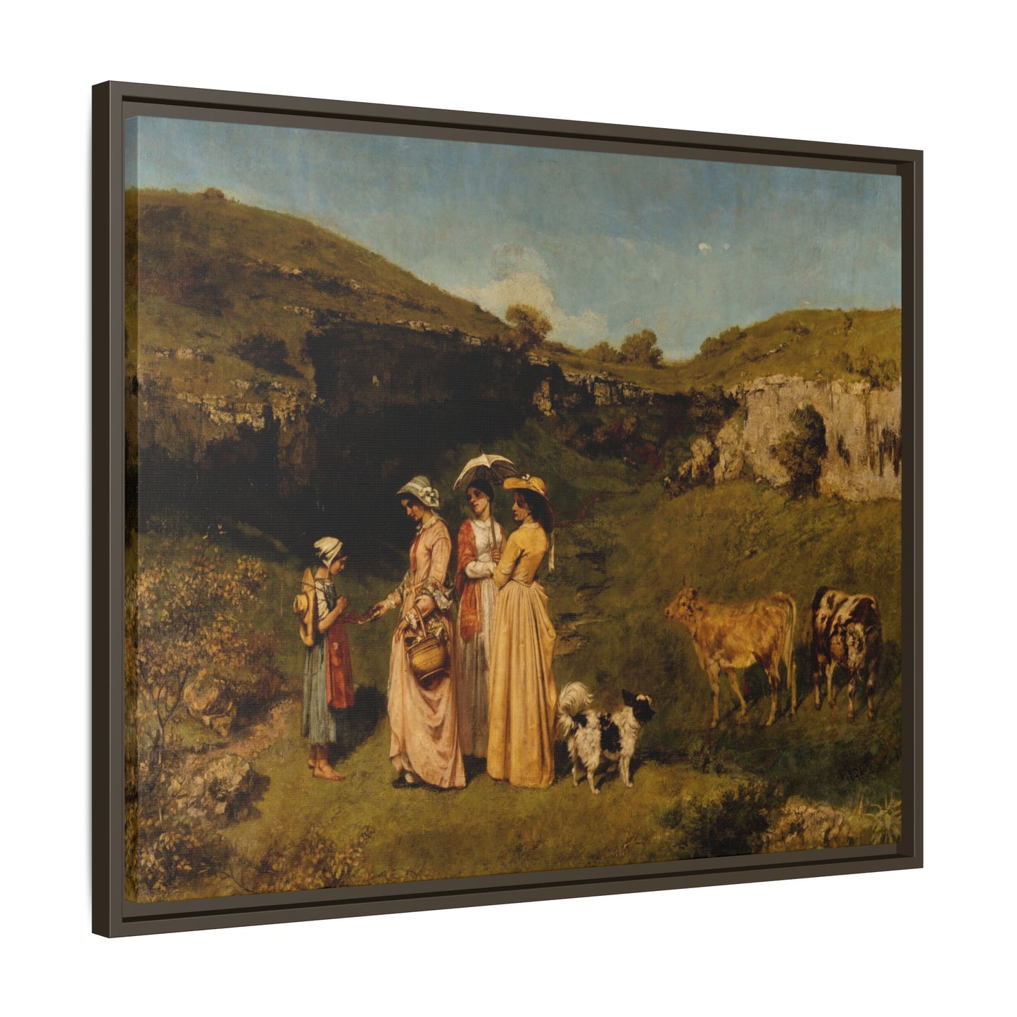Courbet, Gustave - Young Ladies of the Village (1851) - Matte Canvas, Framed