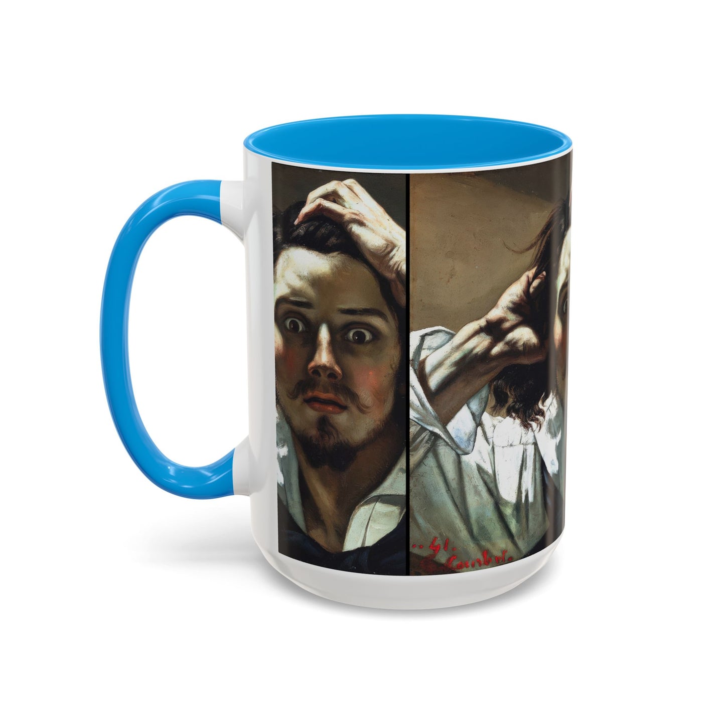 Courbet, Gustave - The Desperate Man (1843) - Colorful Accent Mugs