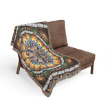 Emerald Arrows Mandala - Woven Blanket
