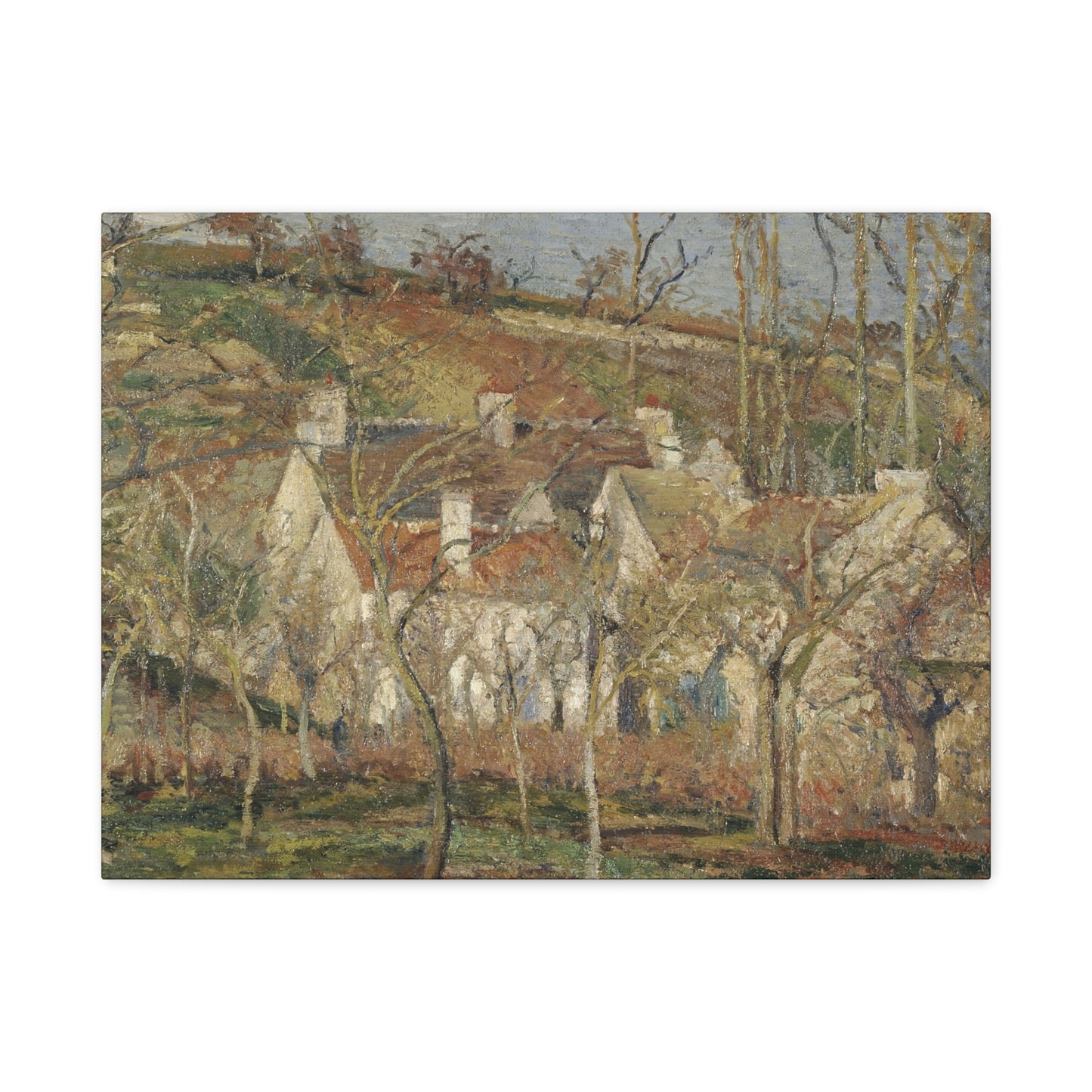 Pissarro, Camille - Red Roofs, Corner of a Village in Winter (1877) - Canvas Block, unframed