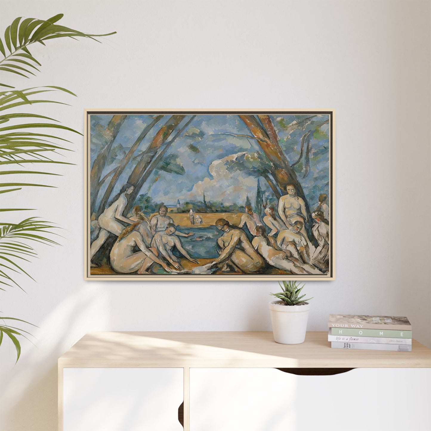 Cézanne, Paul - The Large Bathers (1906) - Matte Canvas, Framed