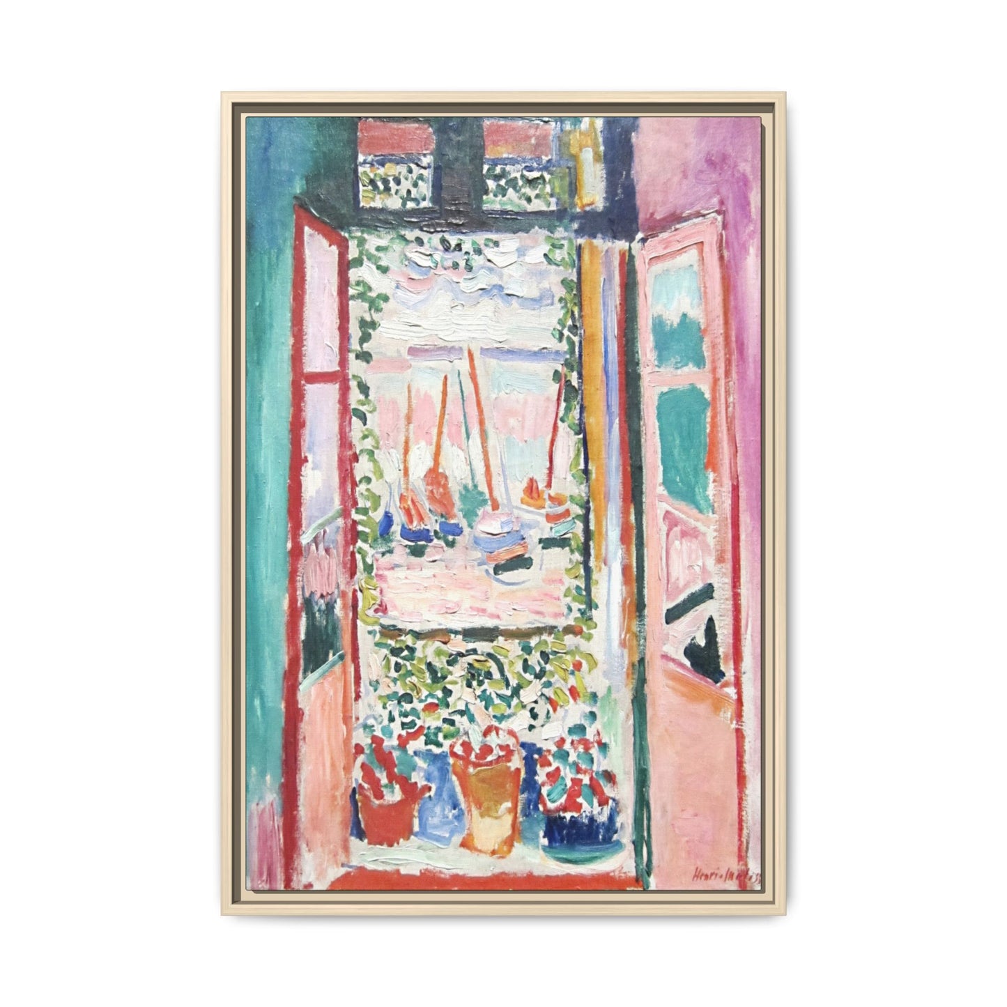 Matisse, Henri - Open Window, Collioure (1905) - Matte Canvas, Framed