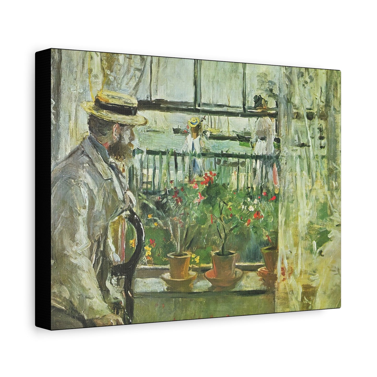 Morisot, Berthe - Eugene Manet on the Isle of Wight (1875) - Canvas Block, unframed