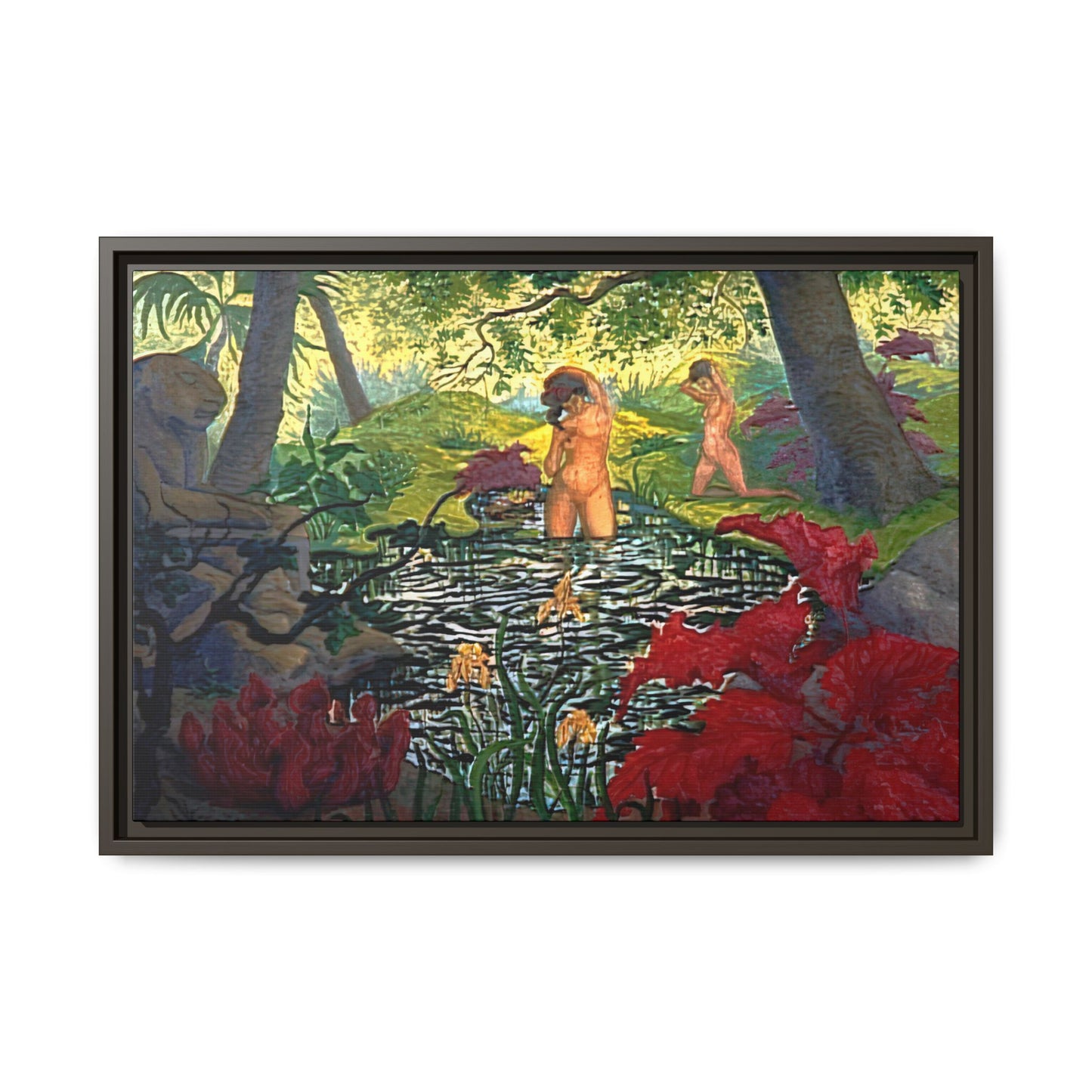 Ranson, Paul - The Lotus Bather (1906) - Matte Canvas, Framed
