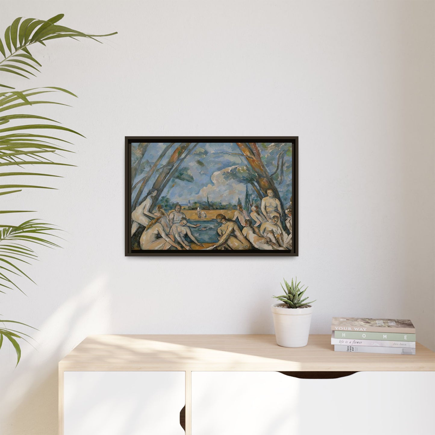 Cézanne, Paul - The Large Bathers (1906) - Matte Canvas, Framed