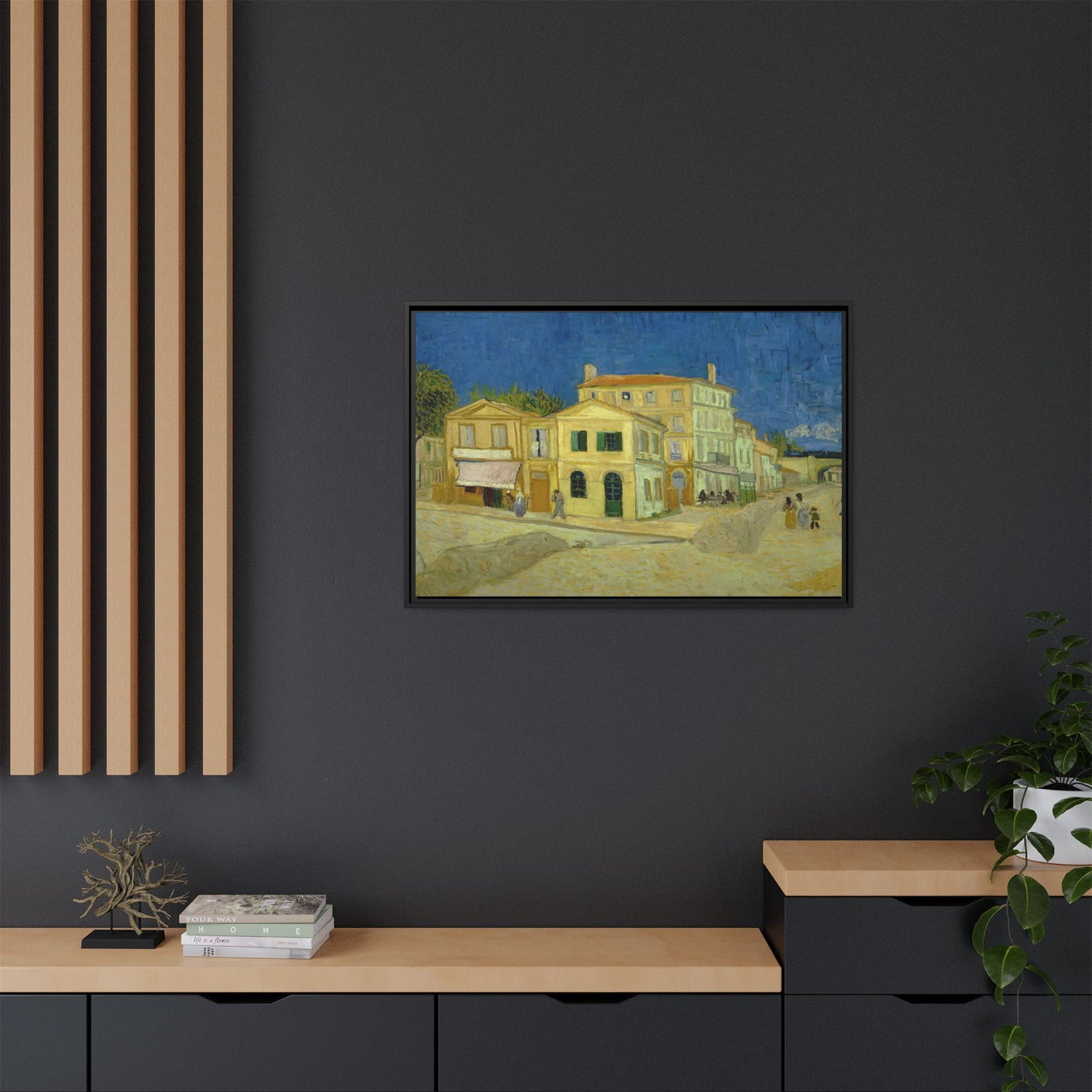 Van Gogh, Vincent - The Yellow House (1888) - Matte Canvas, Framed