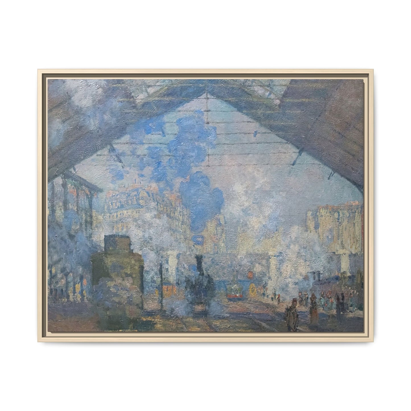 Monet, Claude - Le Gare Saint-Lazare (1877) - Matte Canvas, Framed