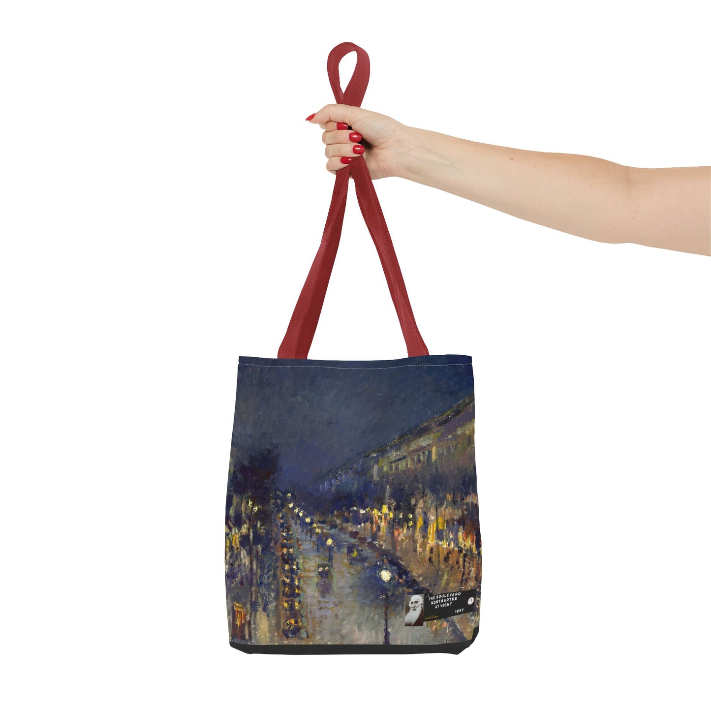Pissarro, Camille - The Boulevard Montmartre At Night (1897) - Tote Bag