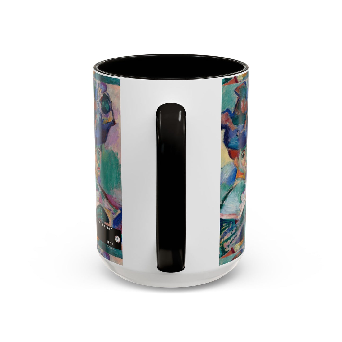 Matisse, Henri - Woman with a Hat (1905) - Colorful Accent Mugs