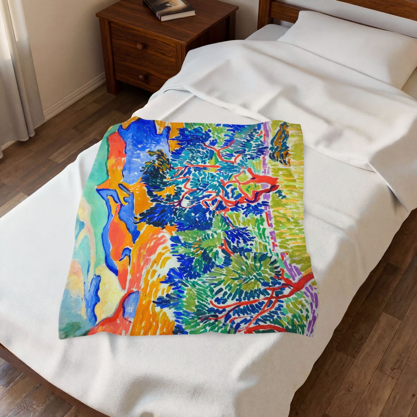 Derain, André - Mountains at Collioure (1905) - Velveteen Plush Blanket