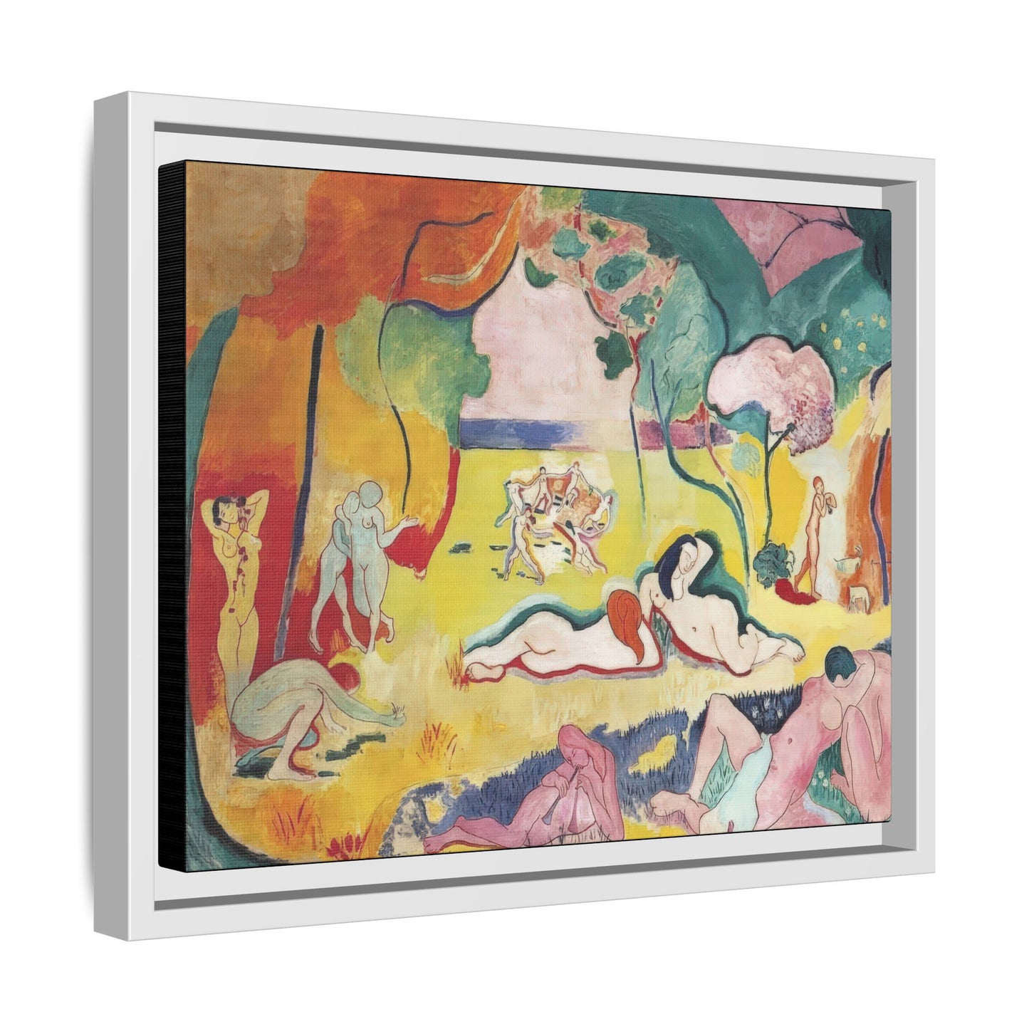 Matisse, Henri - The Joy of Life (1905) - Matte Canvas, Framed