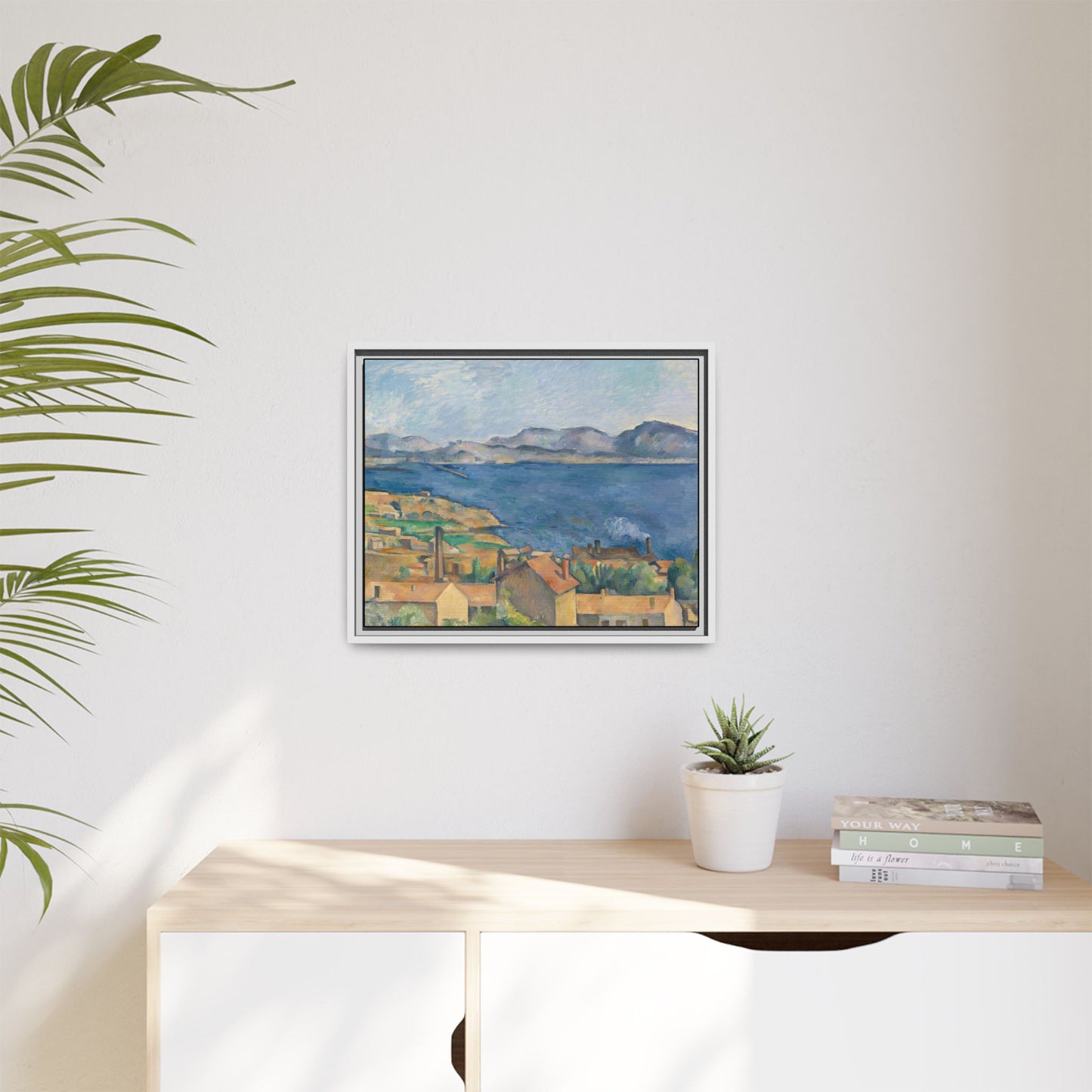 Cézanne, Paul - The Bay of Marseille, Seen from L'Estaque (1885) - Matte Canvas, Framed