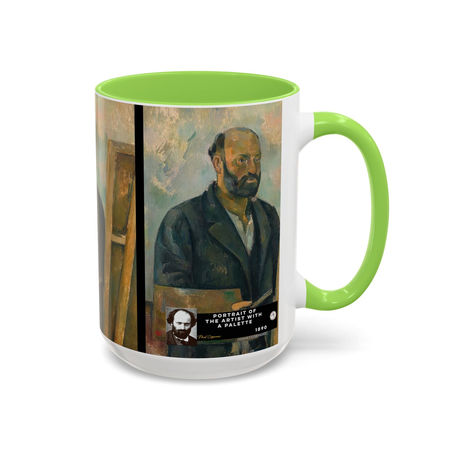 Cézanne, Paul - Portrait of the Artist with a Palette (1890) - Colorful Accent Mugs