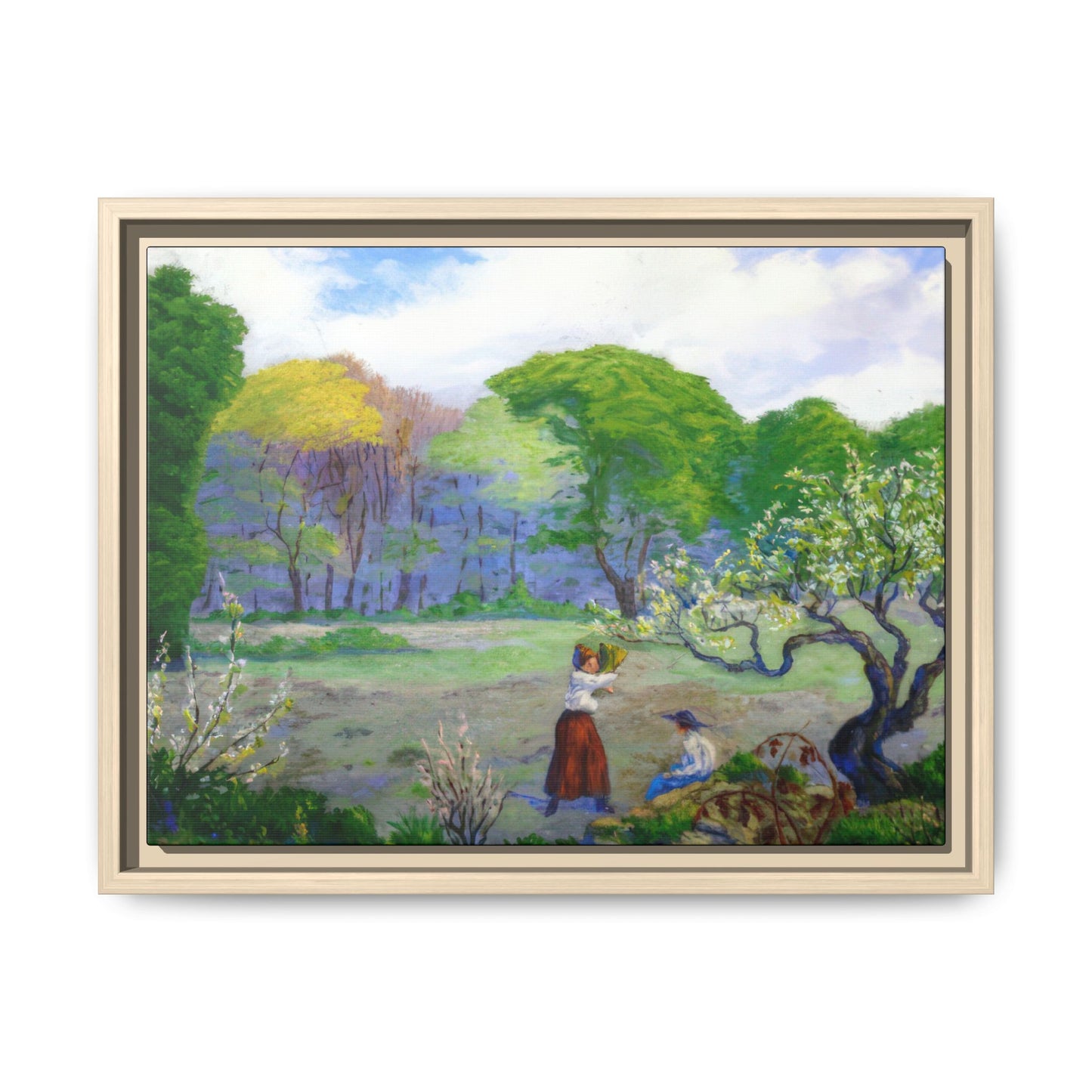 Ranson, Paul - Picking Flowers (1890) - Matte Canvas, Framed