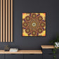 Lion Summer Mandala - Framed Matte Canvas