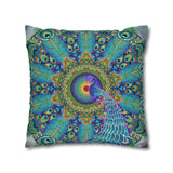 Melek Taus Mandala - Faux Suede Square Pillowcase