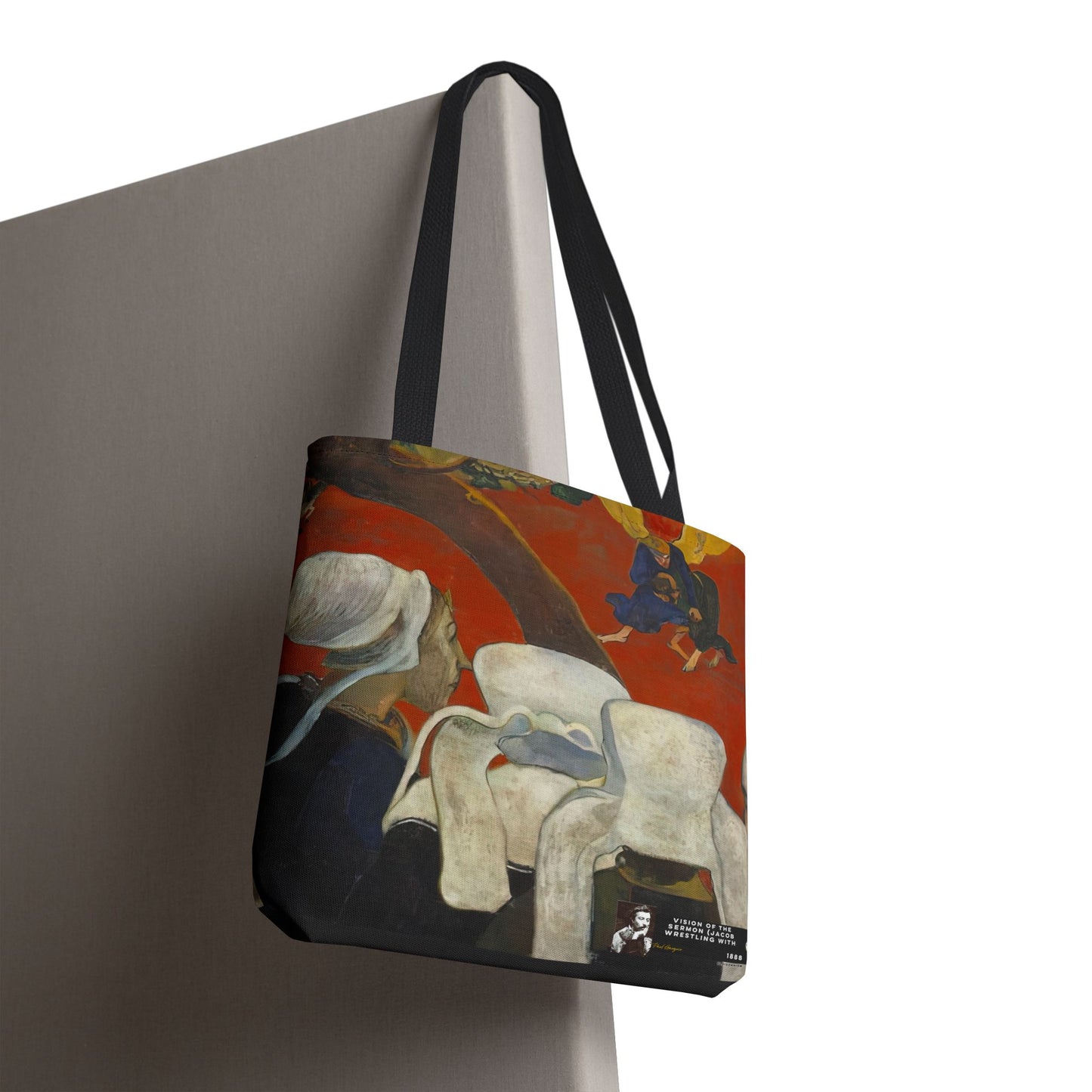 Gauguin, Paul - Vision of the Sermon (Jacob Wrestling with the Angel) (1888) - Tote Bag