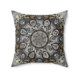 Memento Mori Mandala - Suede Square Pillow