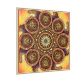 Lion Summer Mandala - Framed Canvas