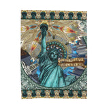 Liberty Mandala - Velveteen Plush Blanket