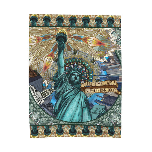 Liberty Mandala - Velveteen Plush Blanket