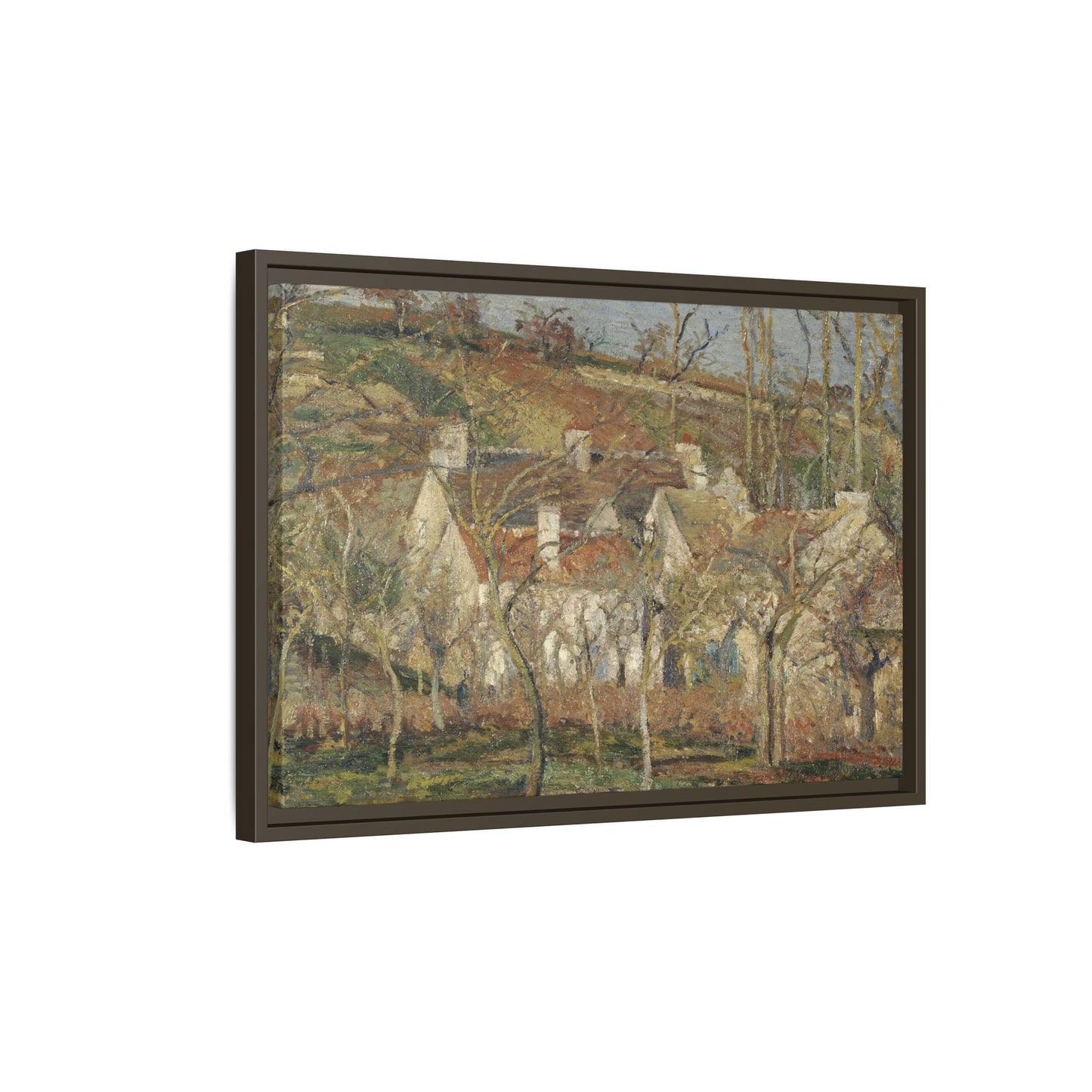 Pissarro, Camille - Red Roofs, Corner of a Village in Winter (1877) - Matte Canvas, Framed