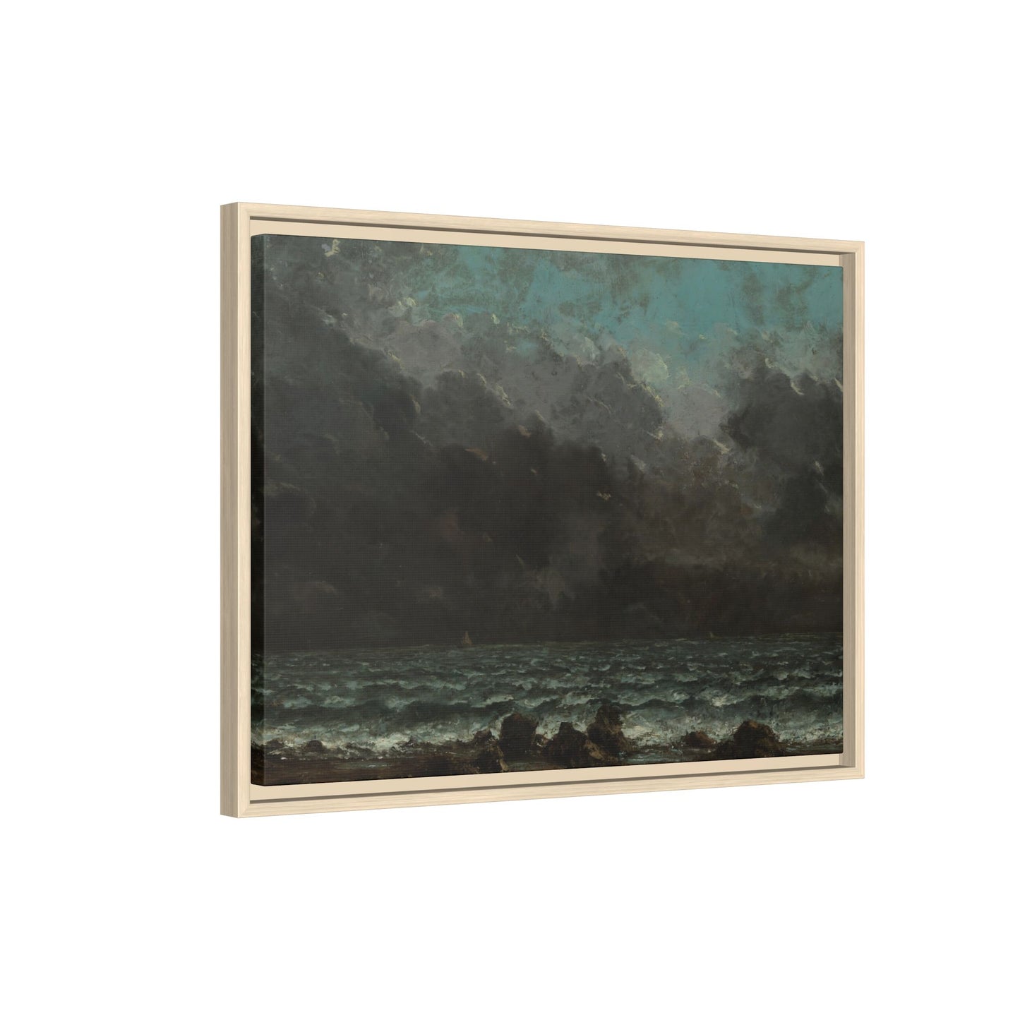 Courbet, Gustave - The Sea (1865) - Matte Canvas, Framed