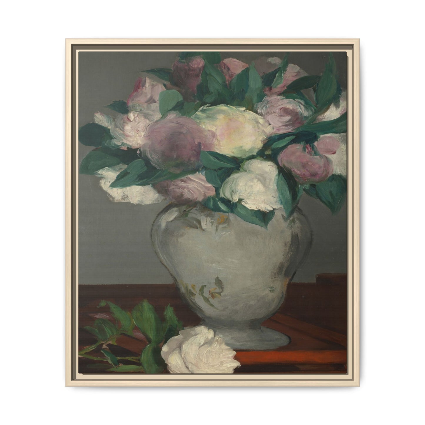 Manet, Édouard - Peonies (1864) - Matte Canvas, Framed