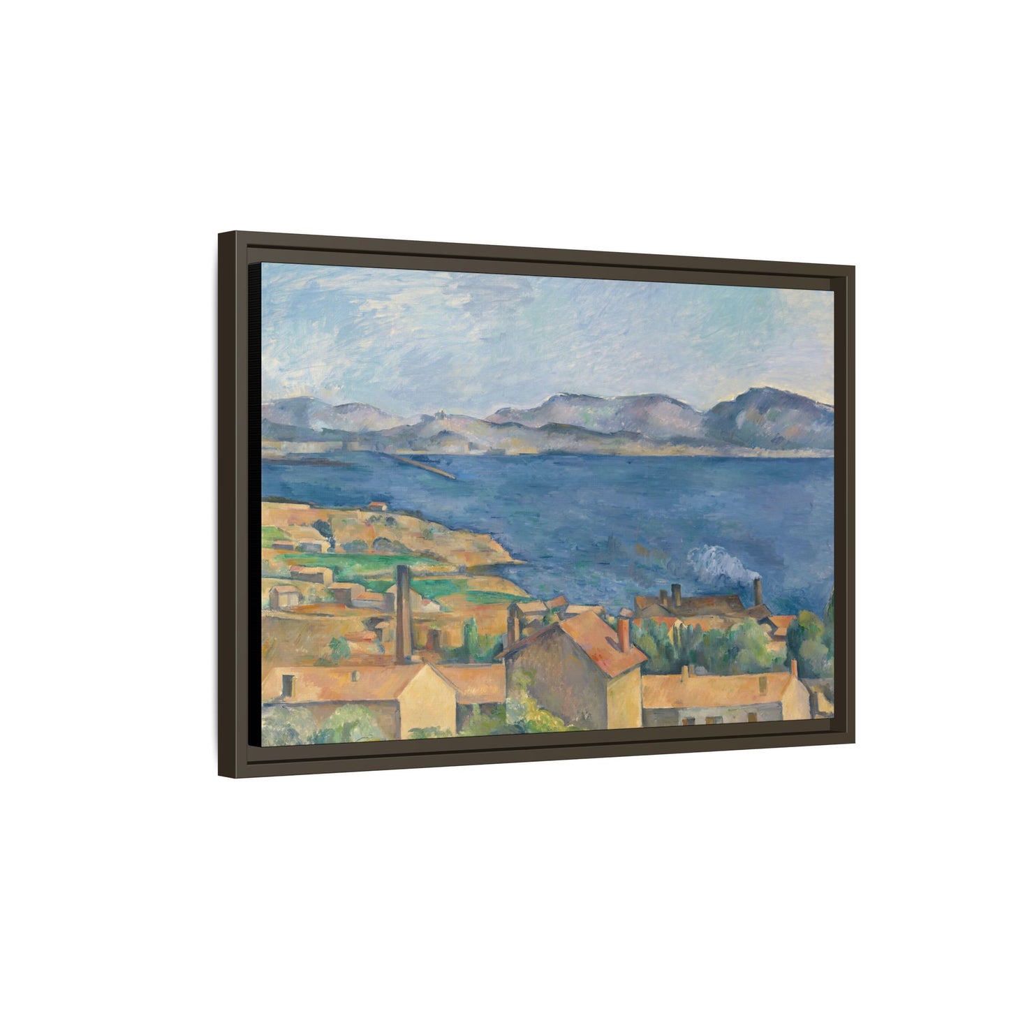 Cézanne, Paul - The Bay of Marseille, Seen from L'Estaque (1885) - Matte Canvas, Framed