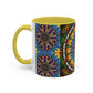 Pacio, Adam - Emerald Arrows Mandala - Colorful Accent Mugs