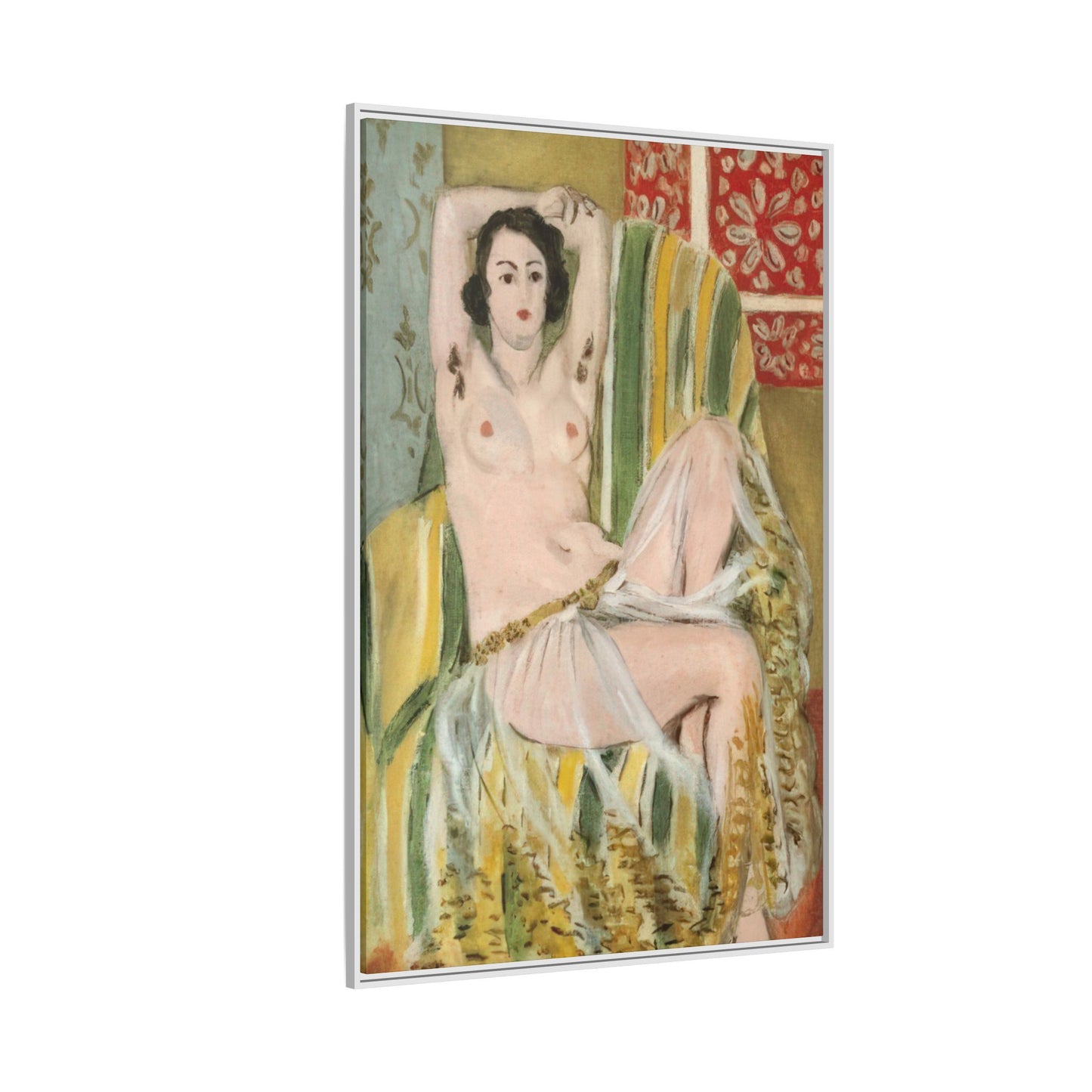 Matisse, Henri - Odalisque with Raised Arms (1923) - Matte Canvas, Framed