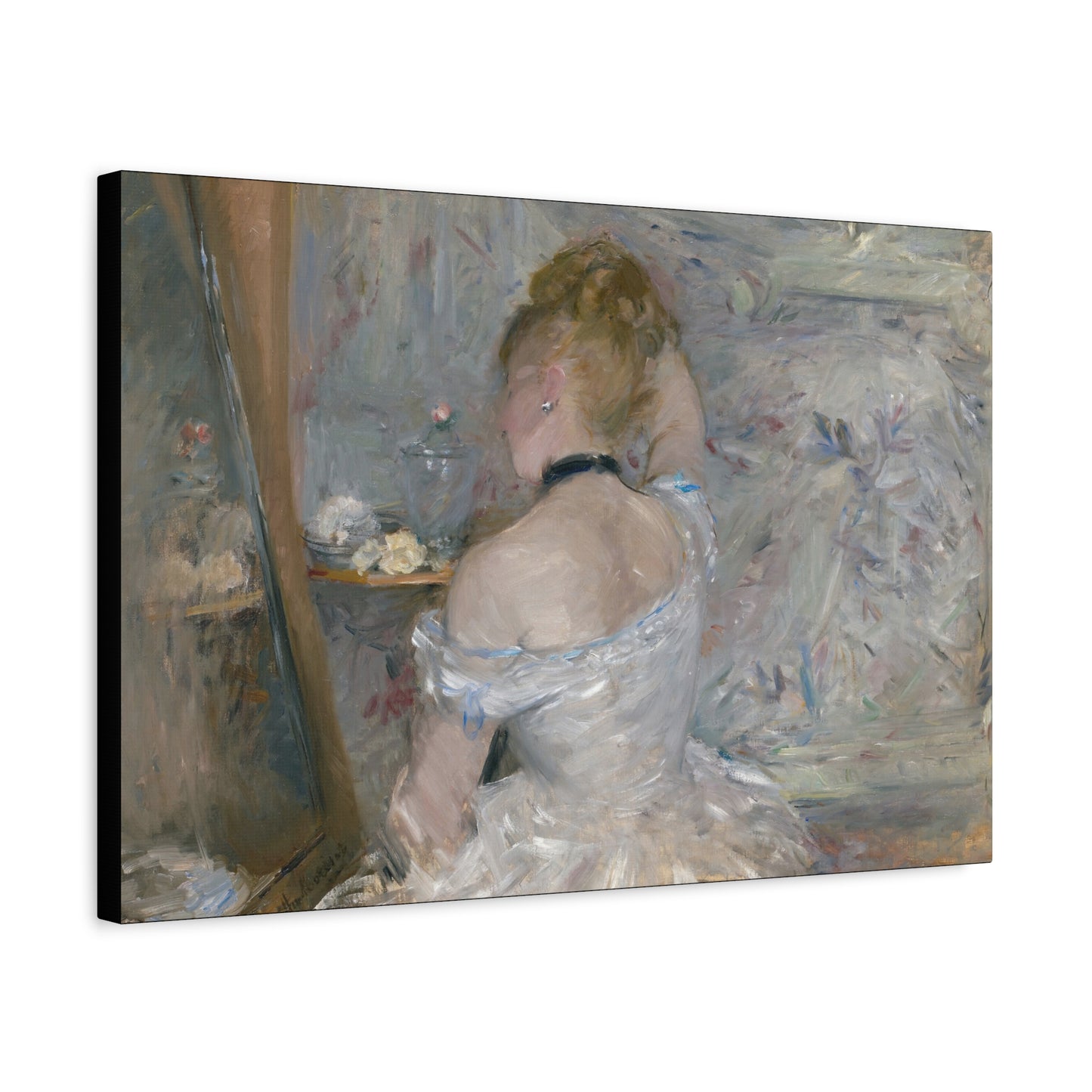 Morisot, Berthe - Woman at Her Toilette (1880) - Canvas Block, unframed
