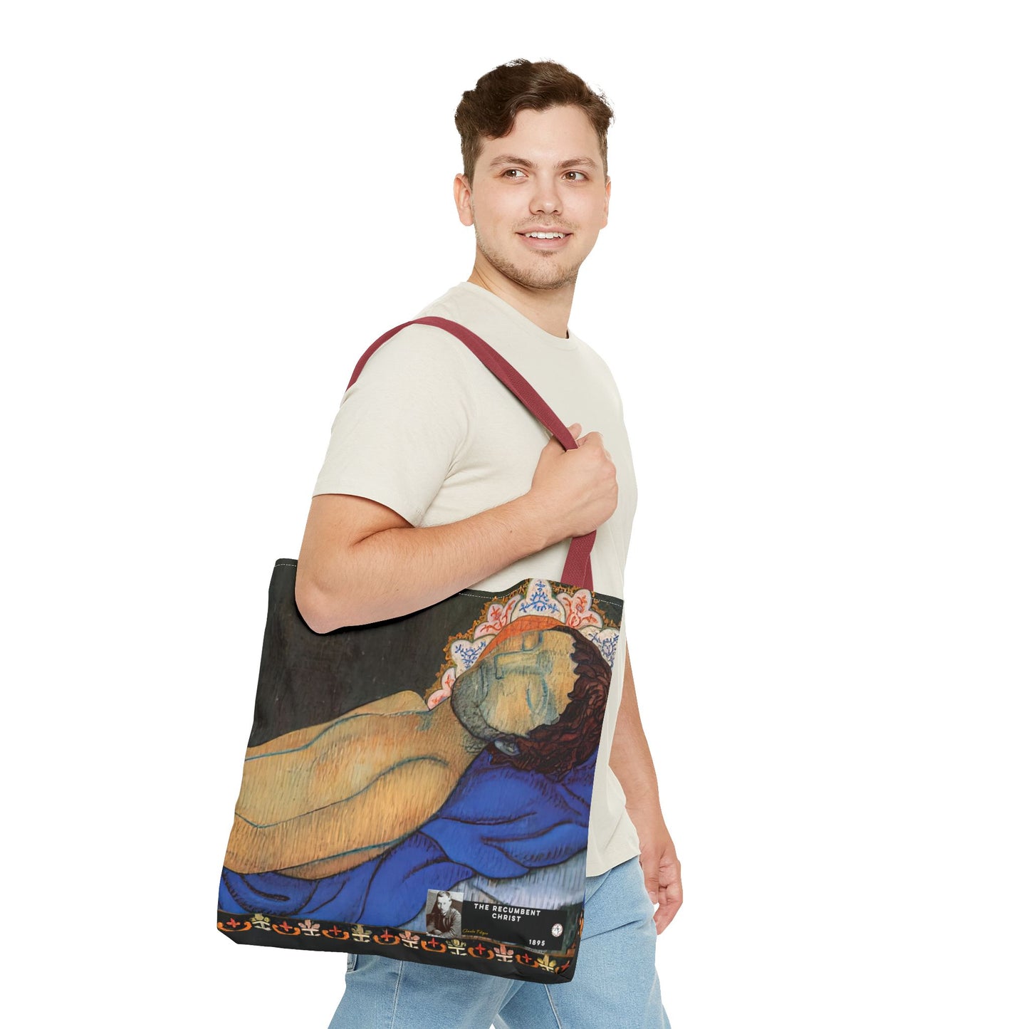 Filiger, Charles - The Recumbent Christ (1895) - Tote Bag