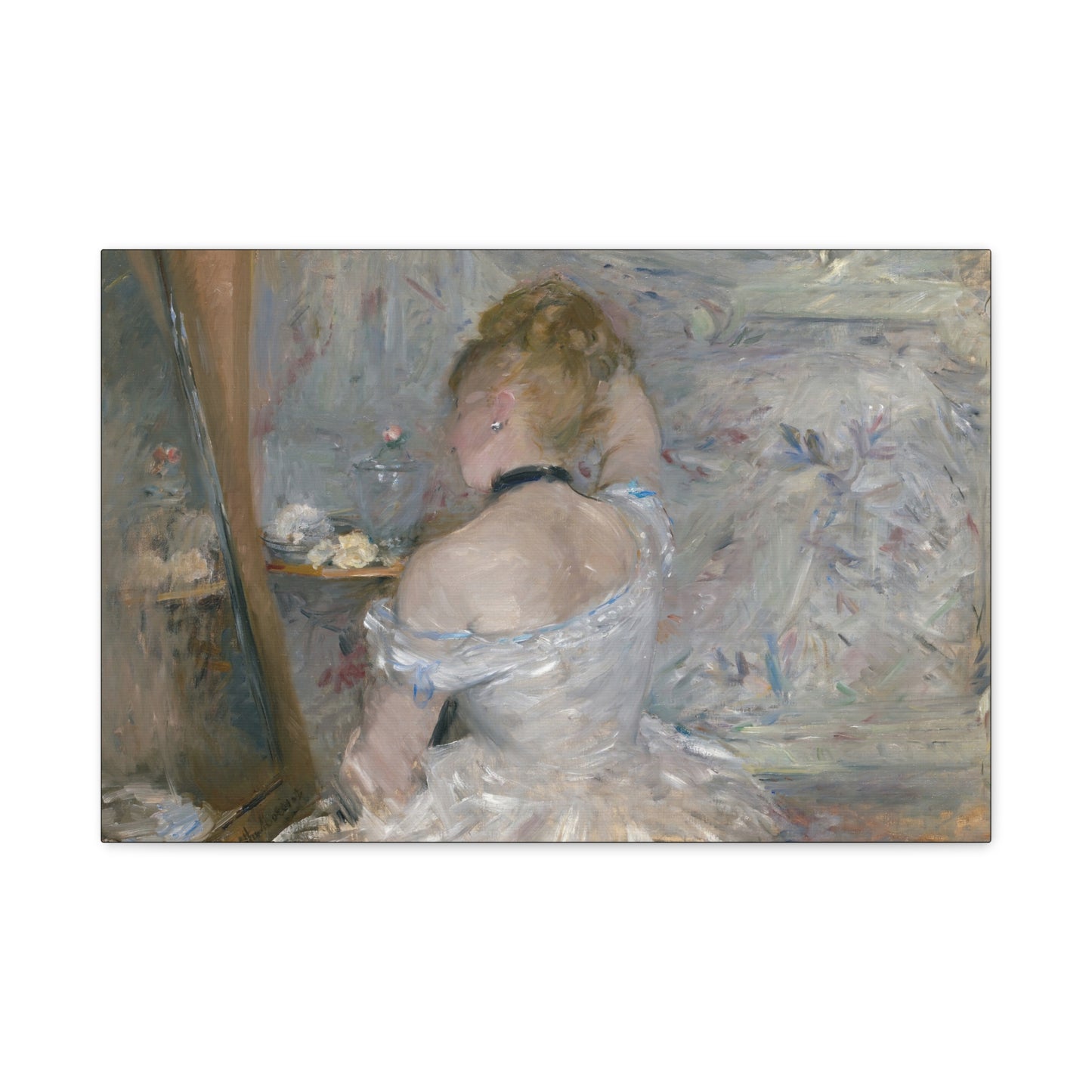 Morisot, Berthe - Woman at Her Toilette (1880) - Canvas Block, unframed