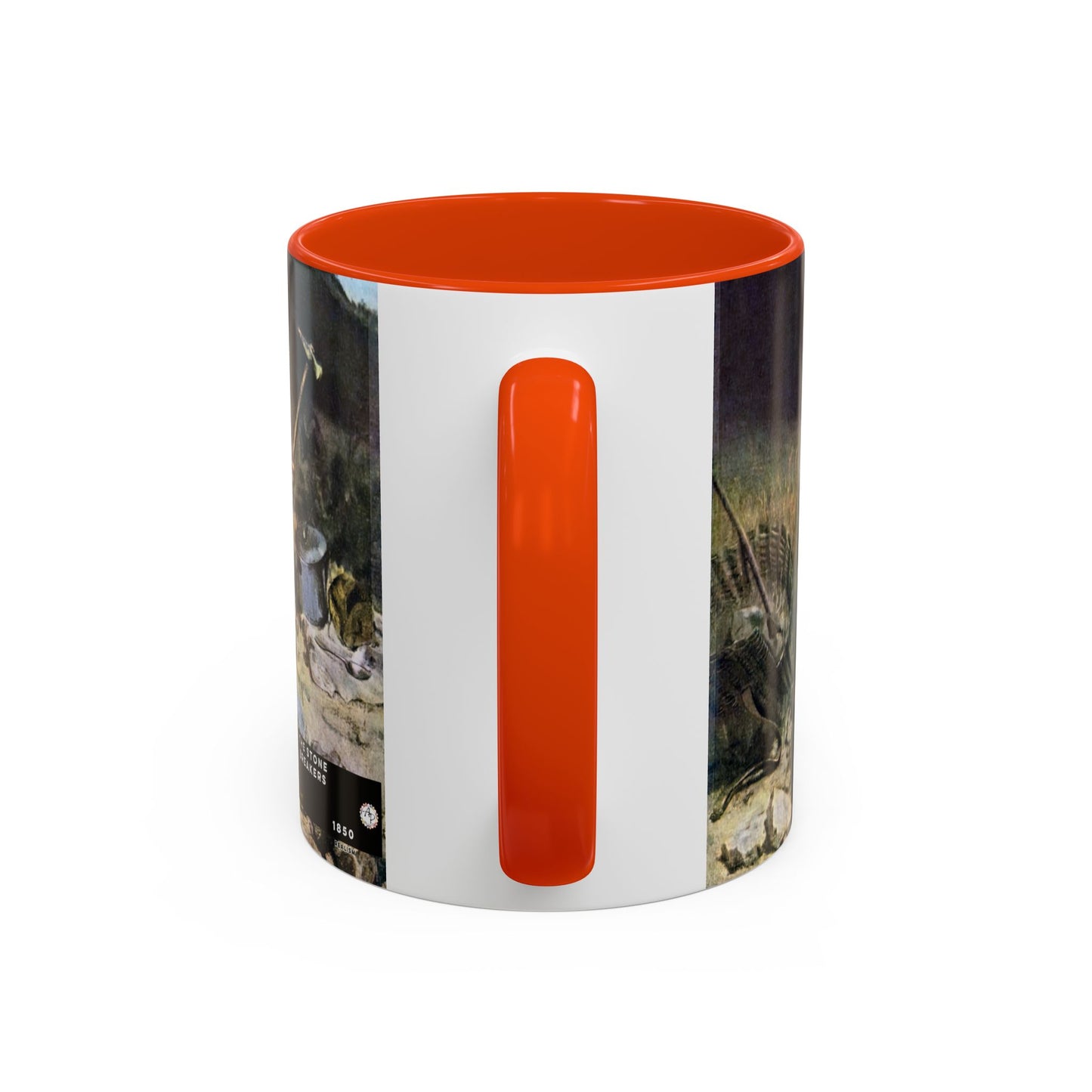 Courbet, Gustave - The Stone Breakers (1850) - Colorful Accent Mugs