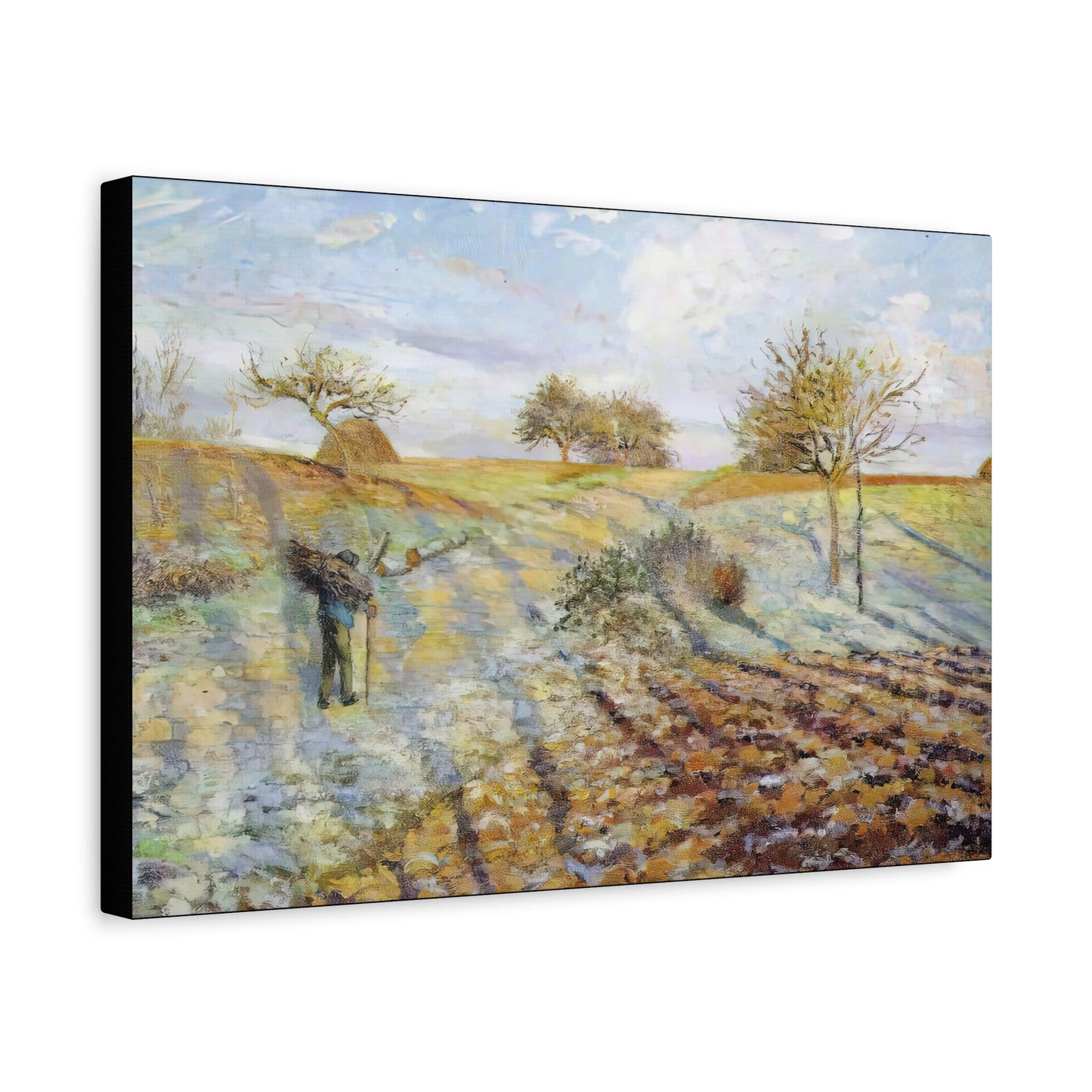 Pissarro, Camille - Hoarfrost (1873) - Canvas Block, unframed