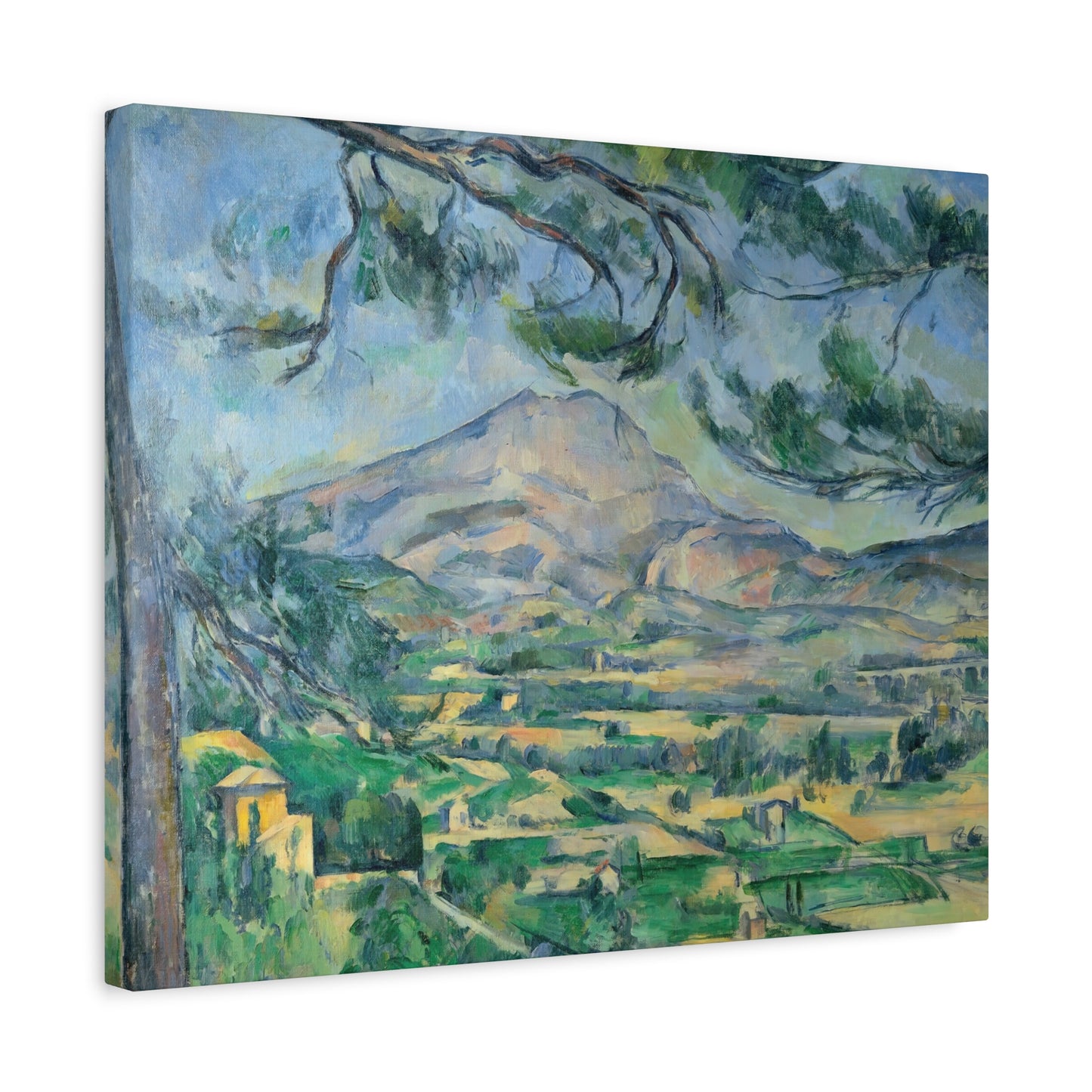 Cézanne, Paul - Mont Sainte-Victoire with Large Pine (1887) - Canvas Block, unframed